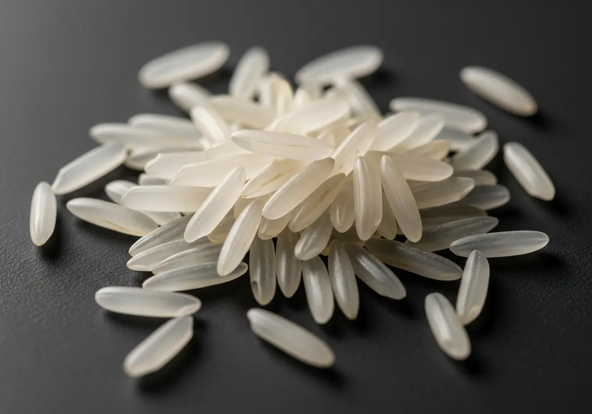 Thai Jasmine rice grains prepared for export by a Thai rice supplier